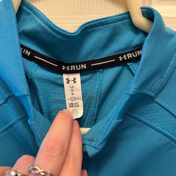 Under Armour Teal Quarter-Zip Top - Picture 4 of 5